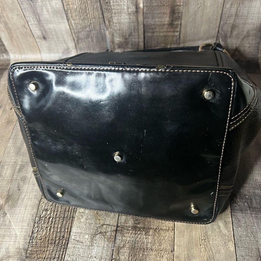 Daks black leather top handle shoulder bag - Picture 8 of 16